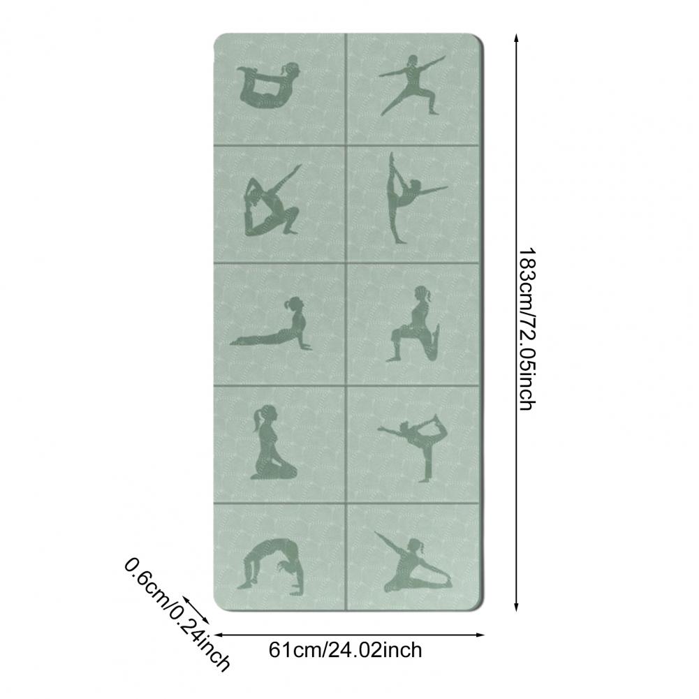 Pilates Yoga Mat Thickness - เสื่อโยคะแบบพับได้ พกพาสะดวก หนาพิเศษ TPE เสื่อนอนกันลื่น สำหรับผู้ชาย