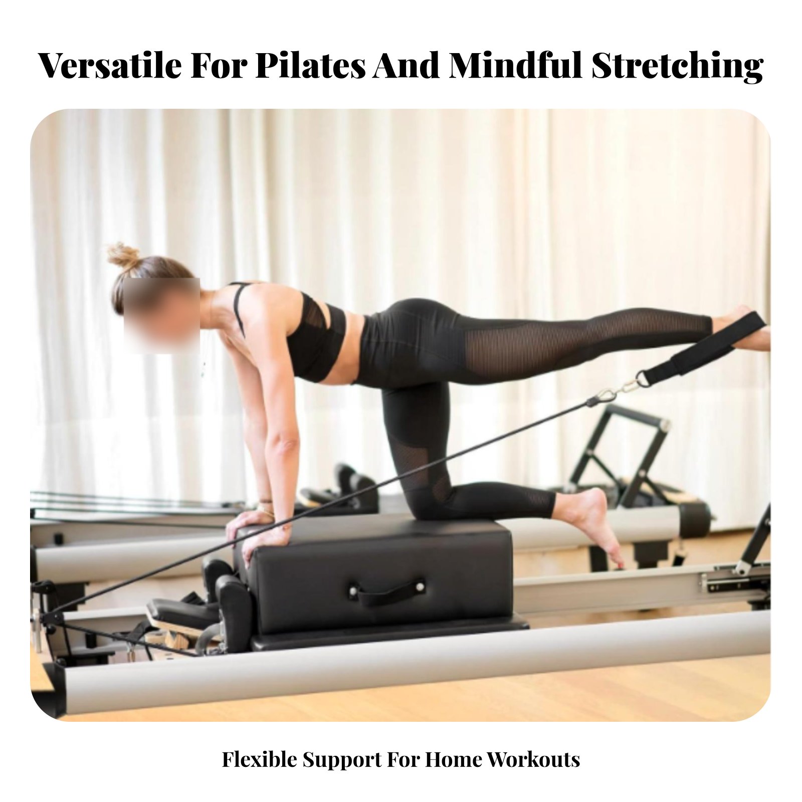 Pilates Ankle Strap - สายรัดข้อเท้าแบบพกพาสำหรับเครื่องออกกำลังกาย พิลาทิส ดับเบิ้ล ลูป สแตรป อุปกรณ์เสริมสำหรับยิมที่บ้าน