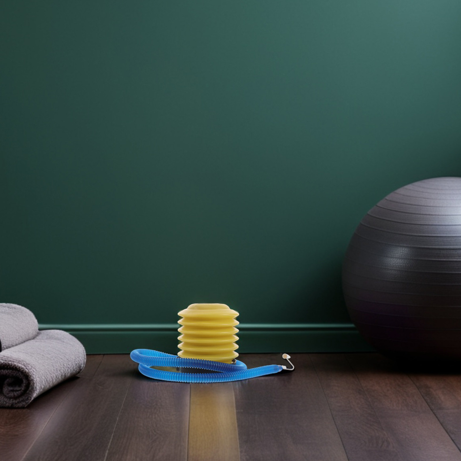 Pilates With Yoga - 1 ชุด ปั๊มลมโยคะบอลแบบใช้เท้ากด พร้อมหัวเติมลมแบบแม่นยำ สำหรับออกกำลังกาย บอลพิลาทิส