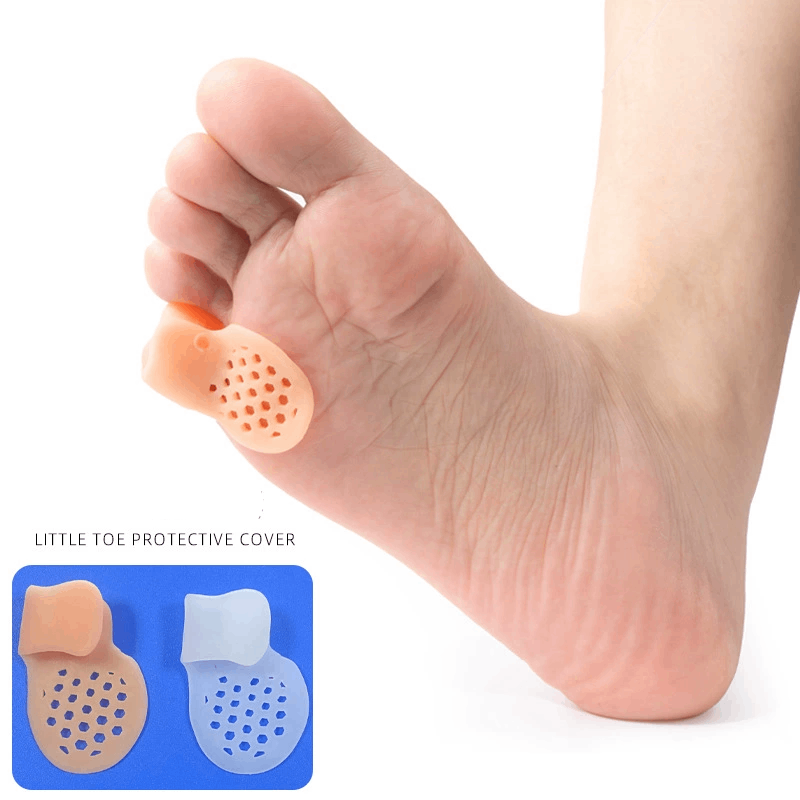 Toe Separator Silicon - อุปกรณ์ป้องกันนิ้วก้อย 1/2/5 คู่ สำหรับแก้ปัญหานิ้วหัวแม่เท้าเอียง บรรเทาอาการปวดเท้าจากแรงเสียดทานและแรงกดทับ สำหรับกลางคืนและที่บ้าน