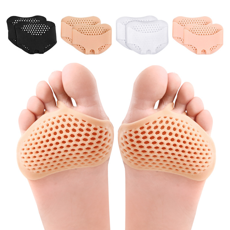 Toe Separator Silicon - แผ่นรองฝ่าเท้าทำจากซิลิโคนแผ่นแปะเท้าแยกนิ้วเท้าแผ่นรองฝ่าเท้าสำหรับนวดแผ่นรองเท้าเพื่อสุขภาพถุงเท้าเท้าหน้าเครื่องมือดูแลเท้า