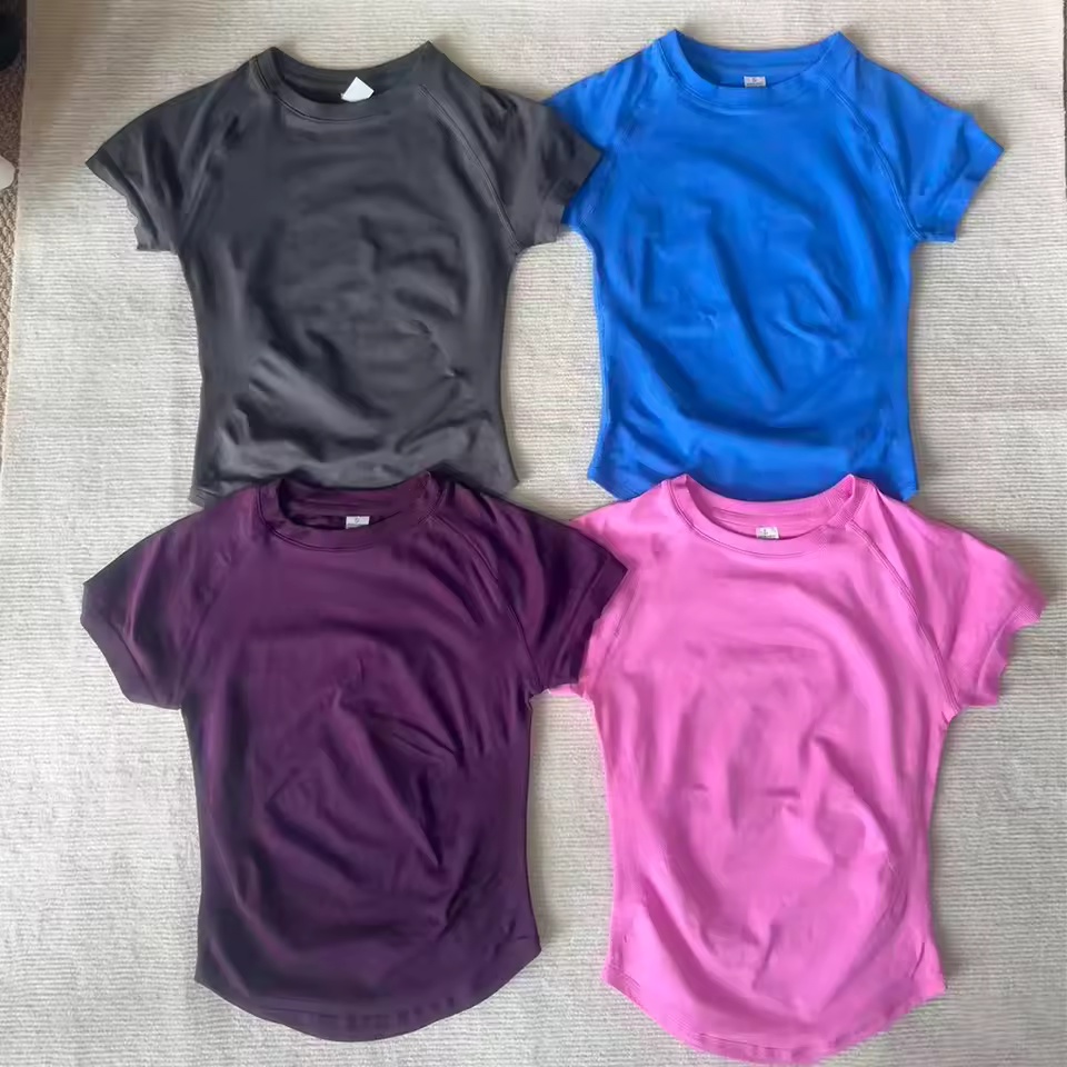 Pilates Yoga Top - เสื้อกีฬาผู้หญิงฟิตเนสอิมแพคท์แขนสั้นเสื้อยิมออกกำลังกายโยคะเสื้อแห้งเร็วระบายอากาศได้ดีเสื้อยืดวิ่ง