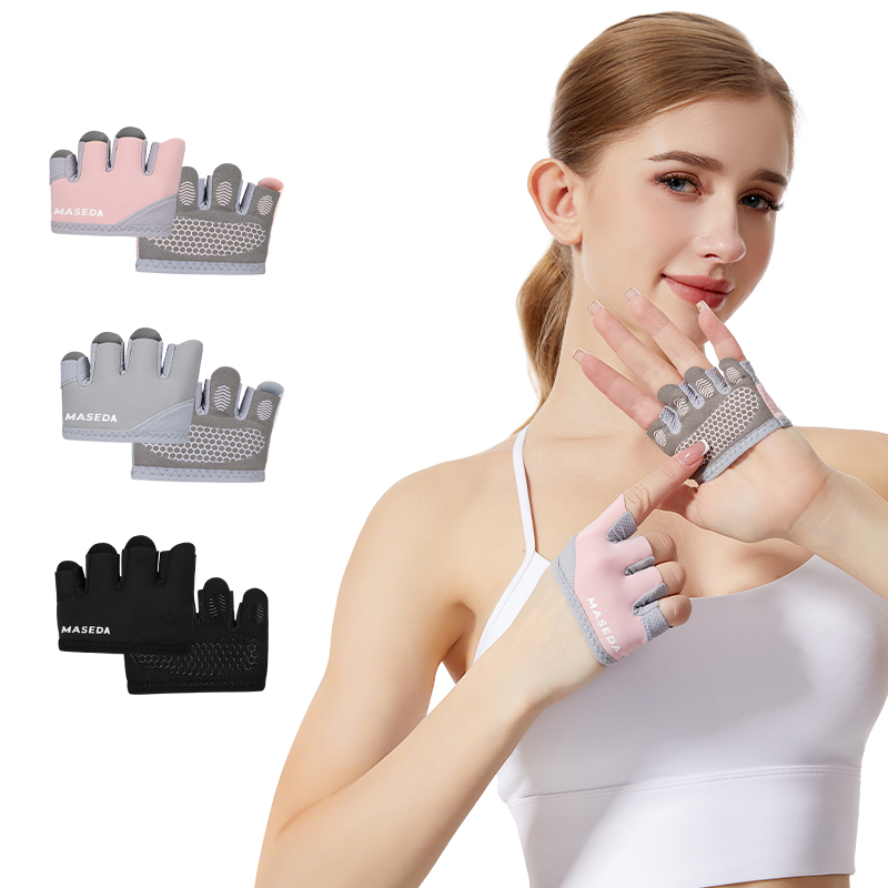 ถุงมือฟิตเนสแบบไร้นิ้วคู่หนึ่ง - Pilates With Yoga บทวิจารณ์และราคา