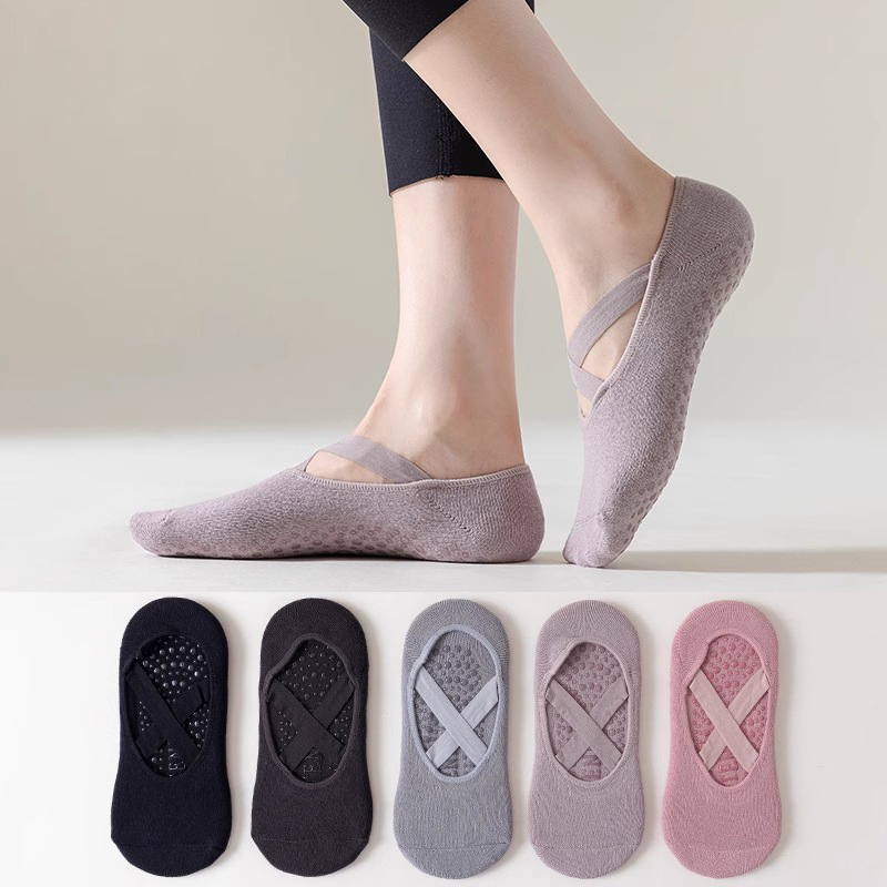 ถุงเท้าโยคะสีบริสุทธิ์ 5 คู่ขอ - Pilates Ankle Strap บทวิจารณ์และราคา