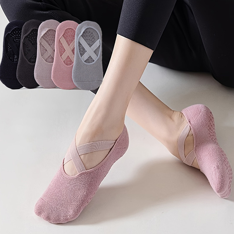 ถุงเท้าโยคะสีบริสุทธิ์ 5 คู่ขอ - Pilates Ankle Strap บทวิจารณ์และราคา