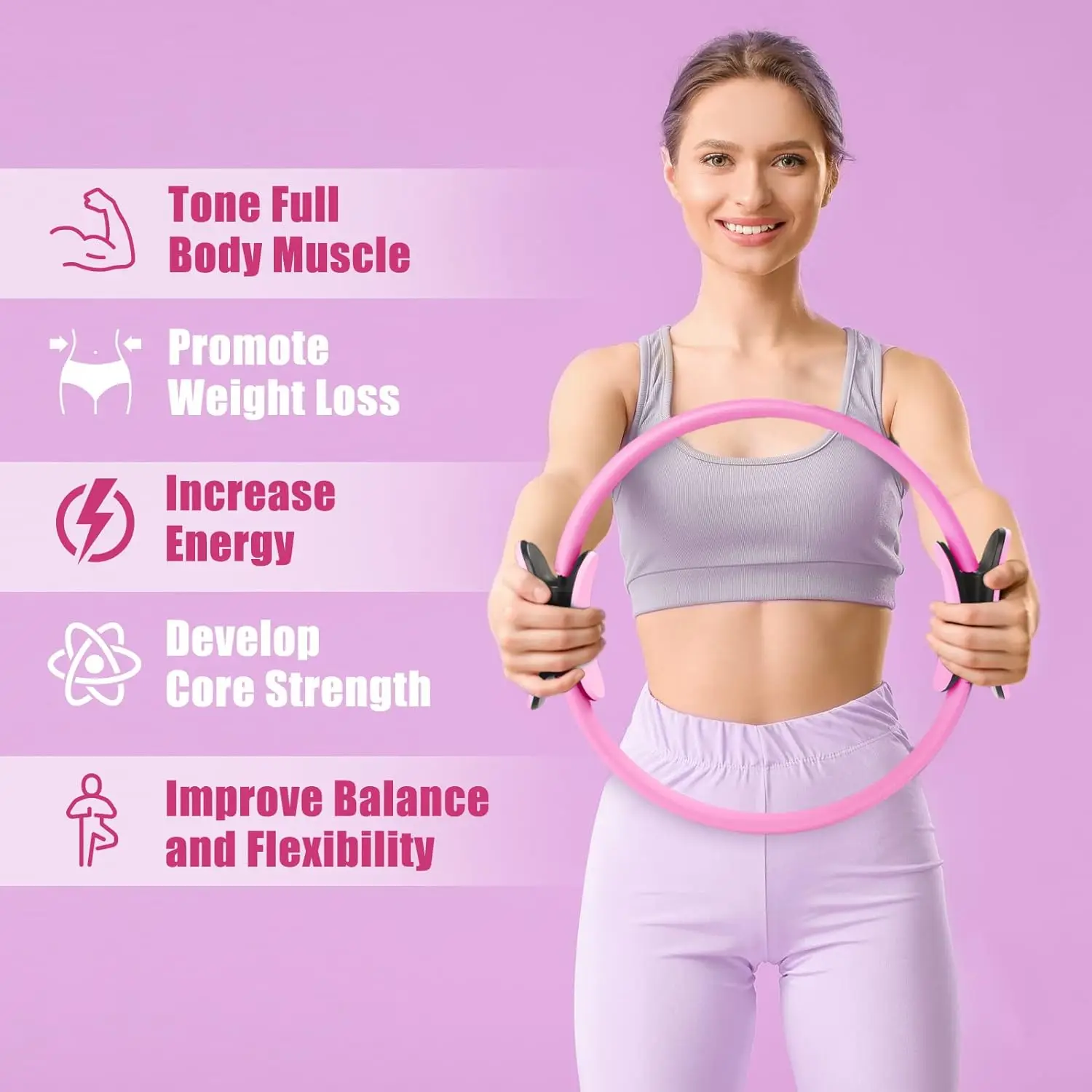 วงแหวนพิลาทิส, อุปกรณ์ฝึกความแ - Pilates Yoga Resistance Ring บทวิจารณ์และราคา