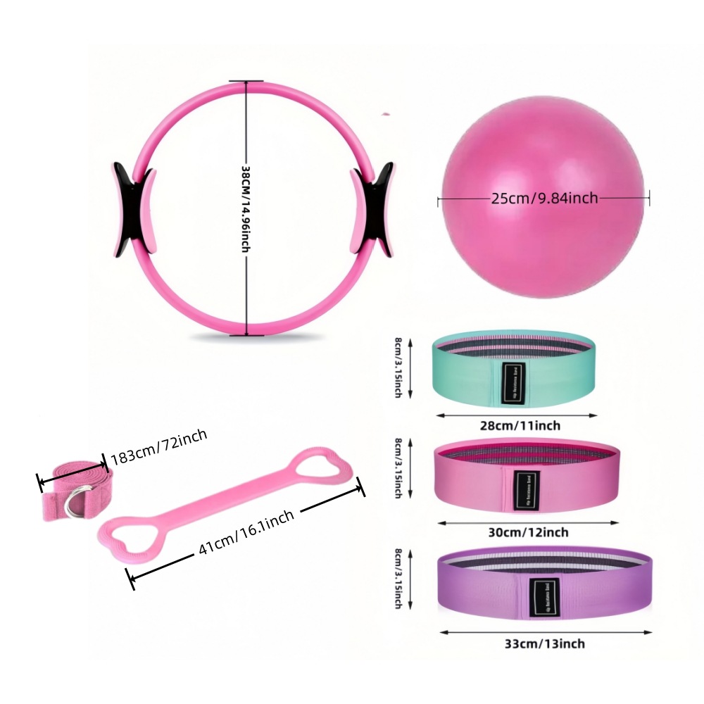 แหวนพิลาทิส 8 ชิ้นชุดแหวนอุปกร - Pilates Yoga Resistance Ring บทวิจารณ์และราคา