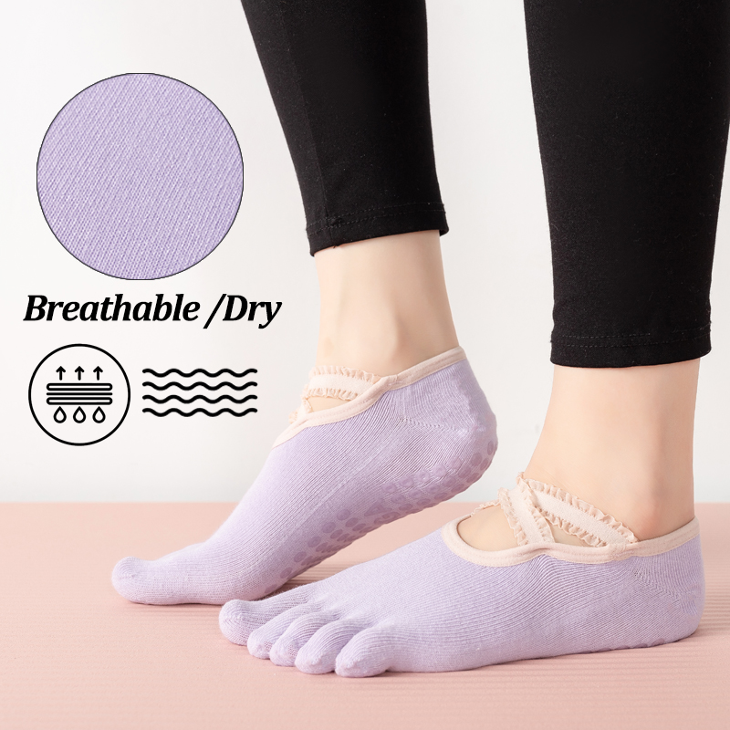 ถุงเท้าพิลาทิสกันลื่นสำหรับผู้ - Pilates With Yoga บทวิจารณ์และราคา