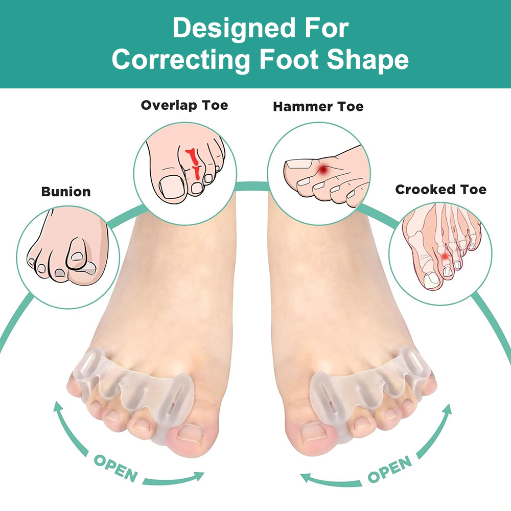 1 คู่เจลซิลิโคนนิ้วเท้าแยก 3 ห - Toe Separator Silicon บทวิจารณ์และราคา