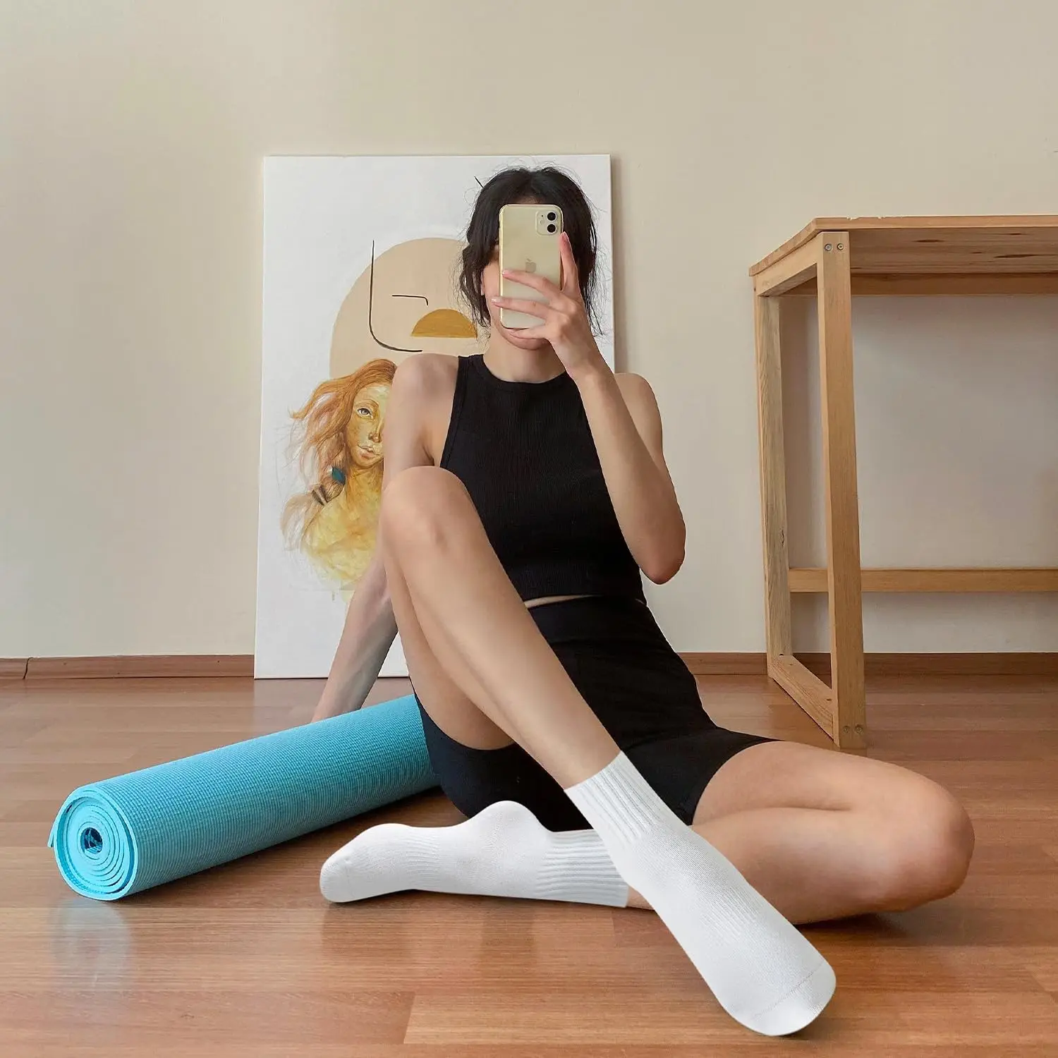 ถุงเท้าโยคะสำหรับผู้หญิง 4 คู่ - Pilates With Yoga บทวิจารณ์และราคา