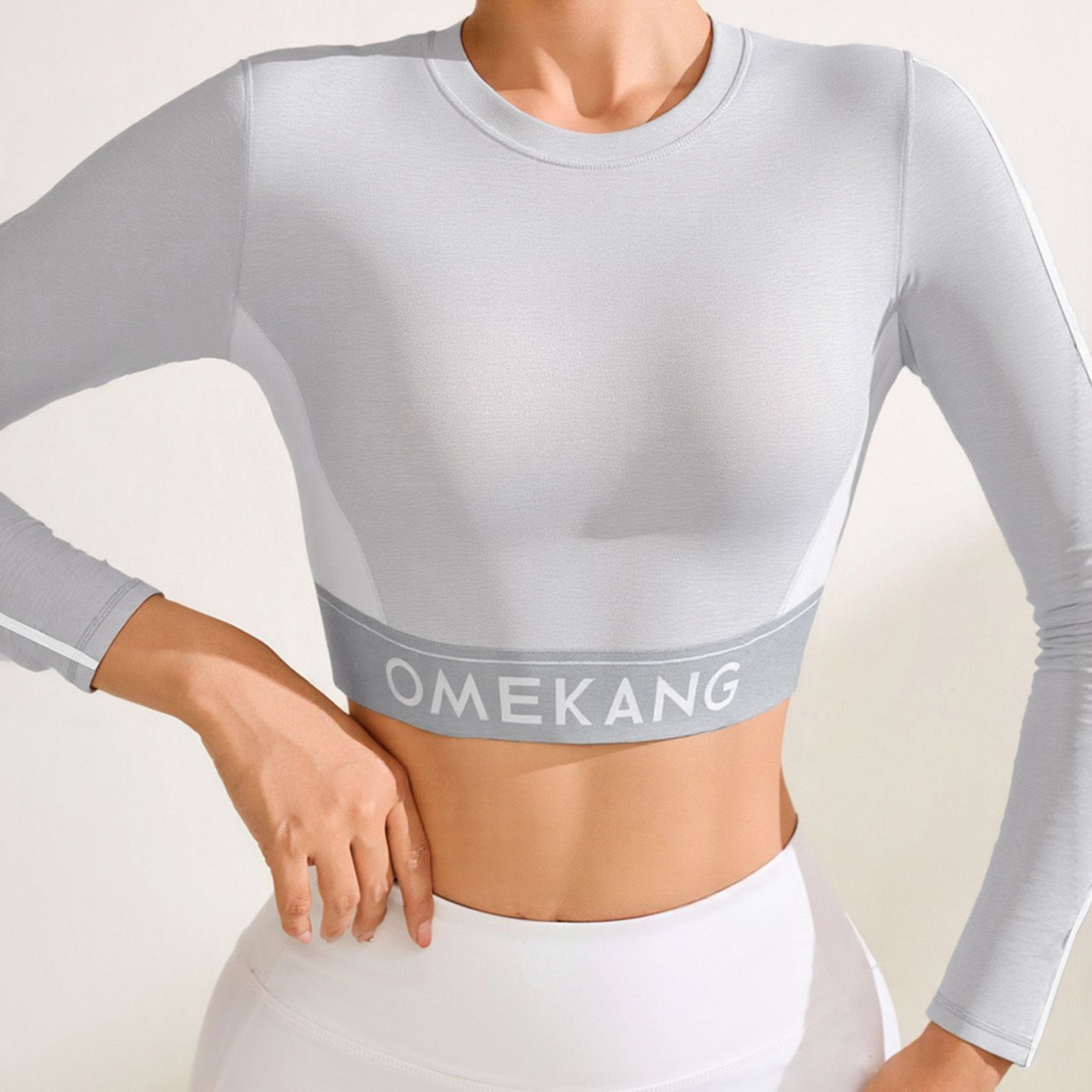 เสื้อครอปโยคะแขนยาวสำหรับผู้หญ - Pilates Yoga Top บทวิจารณ์และราคา