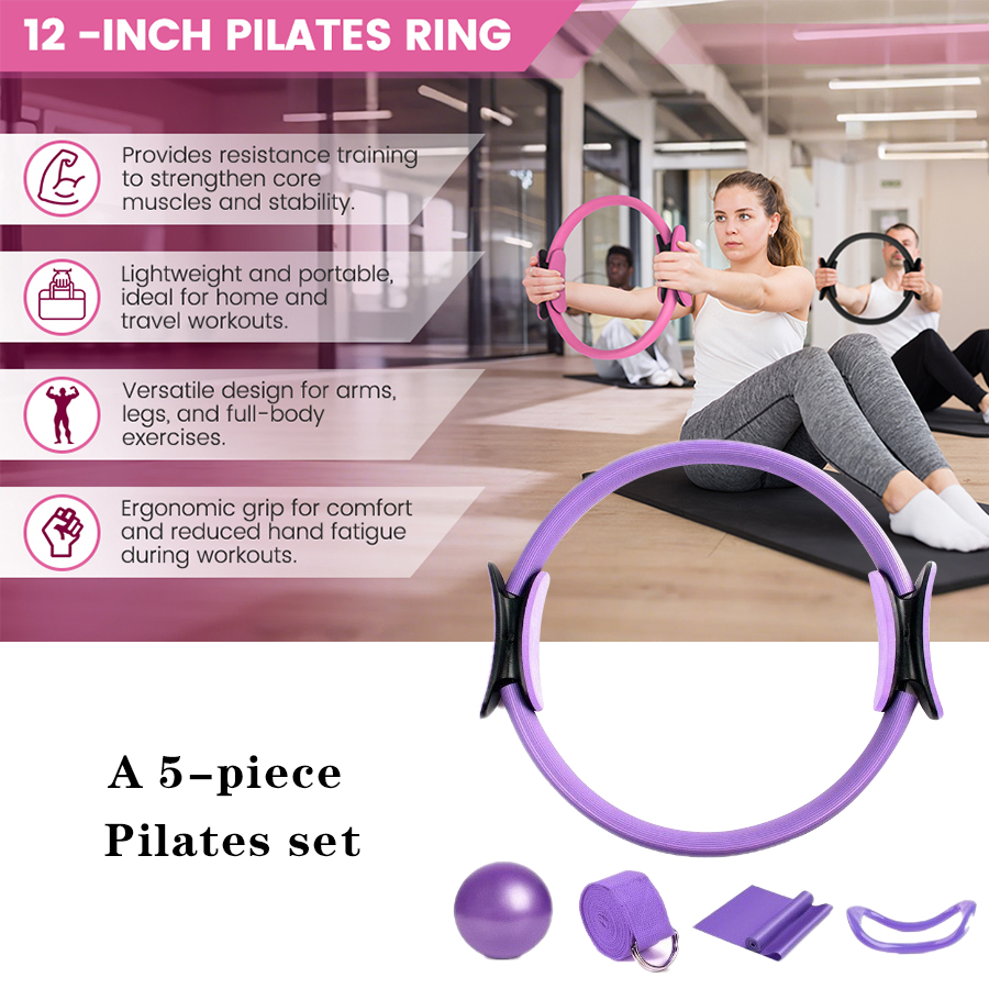 ชุดอุปกรณ์ออกกำลังกายที่บ้าน 5 - Pilates Yoga Resistance Ring บทวิจารณ์และราคา
