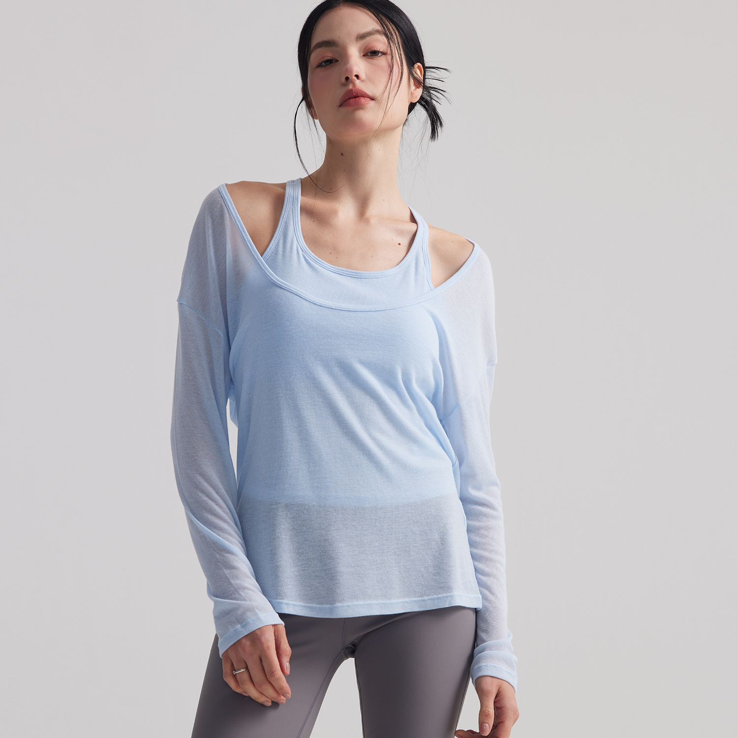 เสื้อคลุมโยคะแขนยาวสำหรับผู้หญ - Pilates Yoga Top บทวิจารณ์และราคา