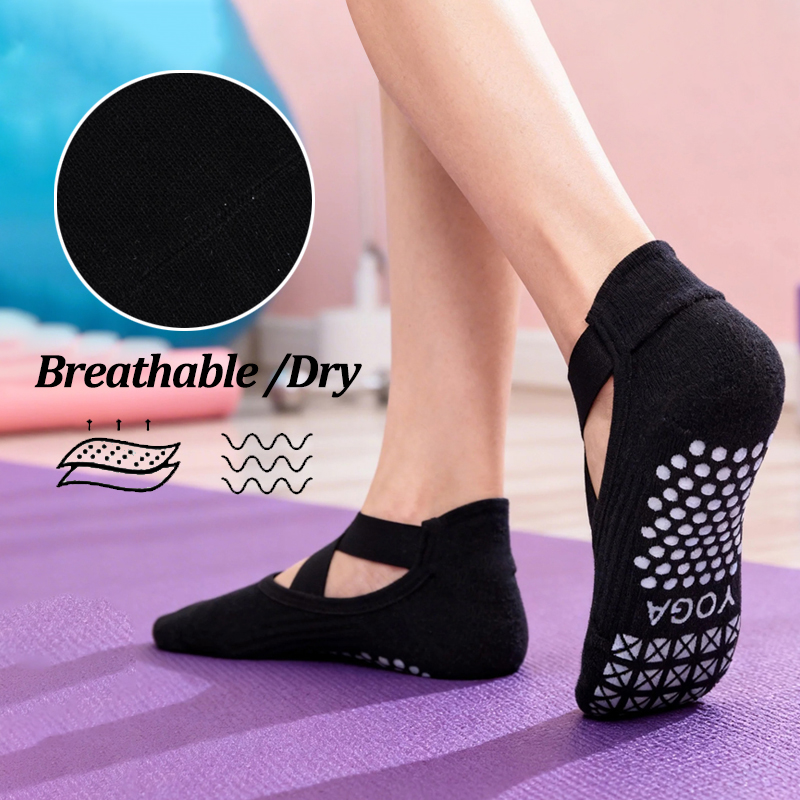 ถุงเท้าโยคะกันลื่นสำหรับผู้หญิ - Pilates With Yoga บทวิจารณ์และราคา