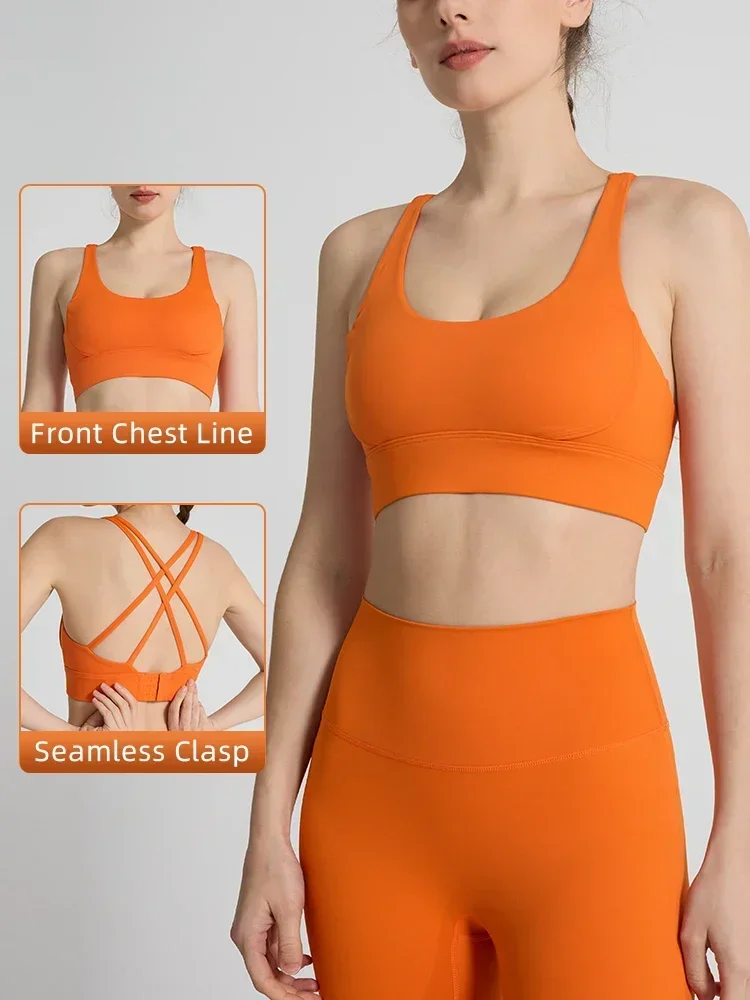 สีทึบผู้หญิงกีฬา Bra เซ็กซี่สา - Pilates Yoga Top บทวิจารณ์และราคา