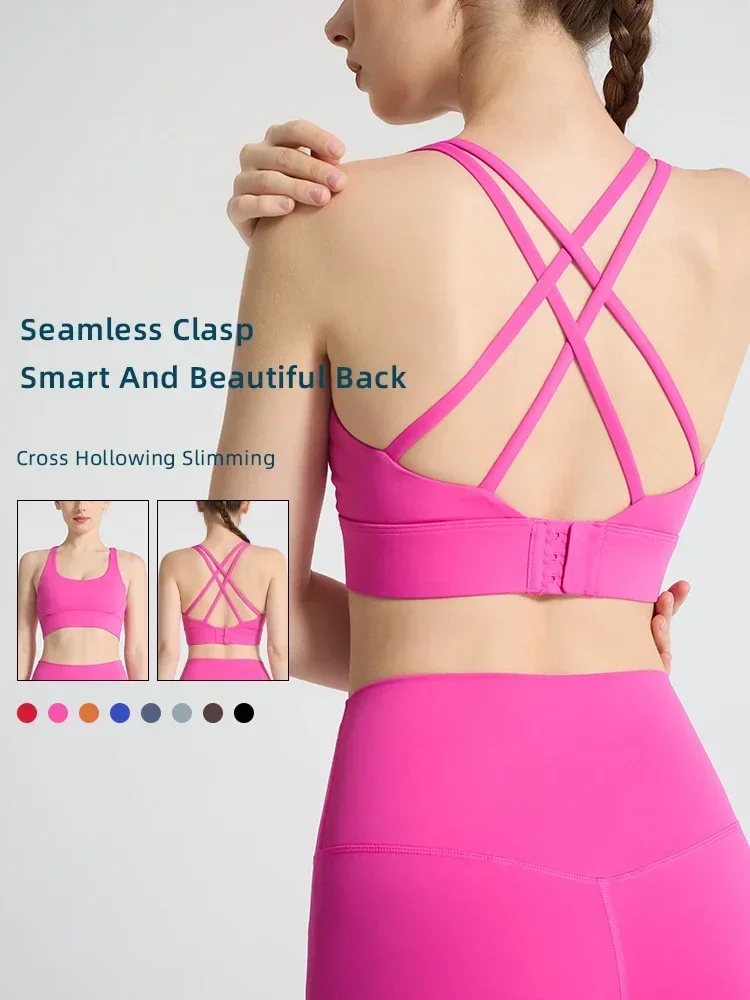 สีทึบผู้หญิงกีฬา Bra เซ็กซี่สา - Pilates Yoga Top บทวิจารณ์และราคา