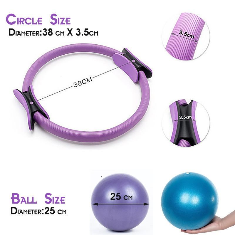 ชุดวงแหวนโยคะพิลาทิสขนาด 25 ซม - Pilates Yoga Resistance Ring บทวิจารณ์และราคา