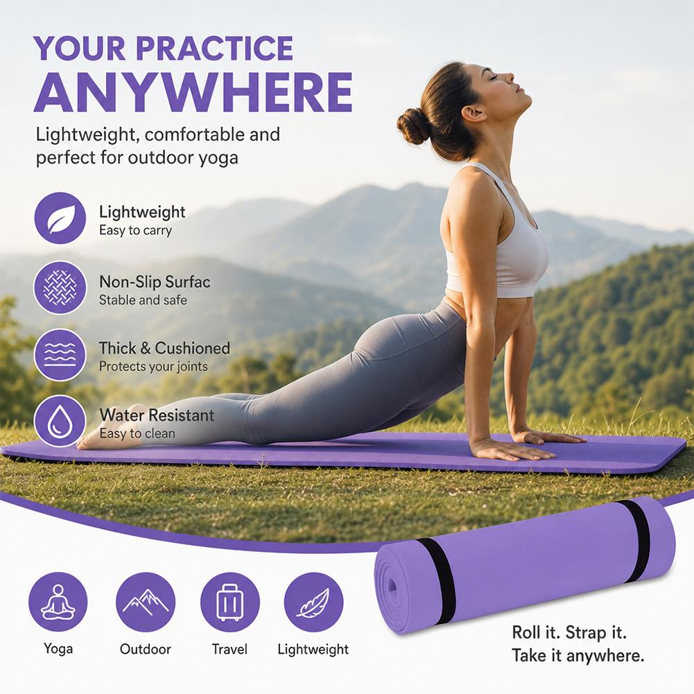 1/2 ชิ้นเสื่อโยคะหนา เสื่อโยคะ - Pilates Yoga Mat Thickness บทวิจารณ์และราคา