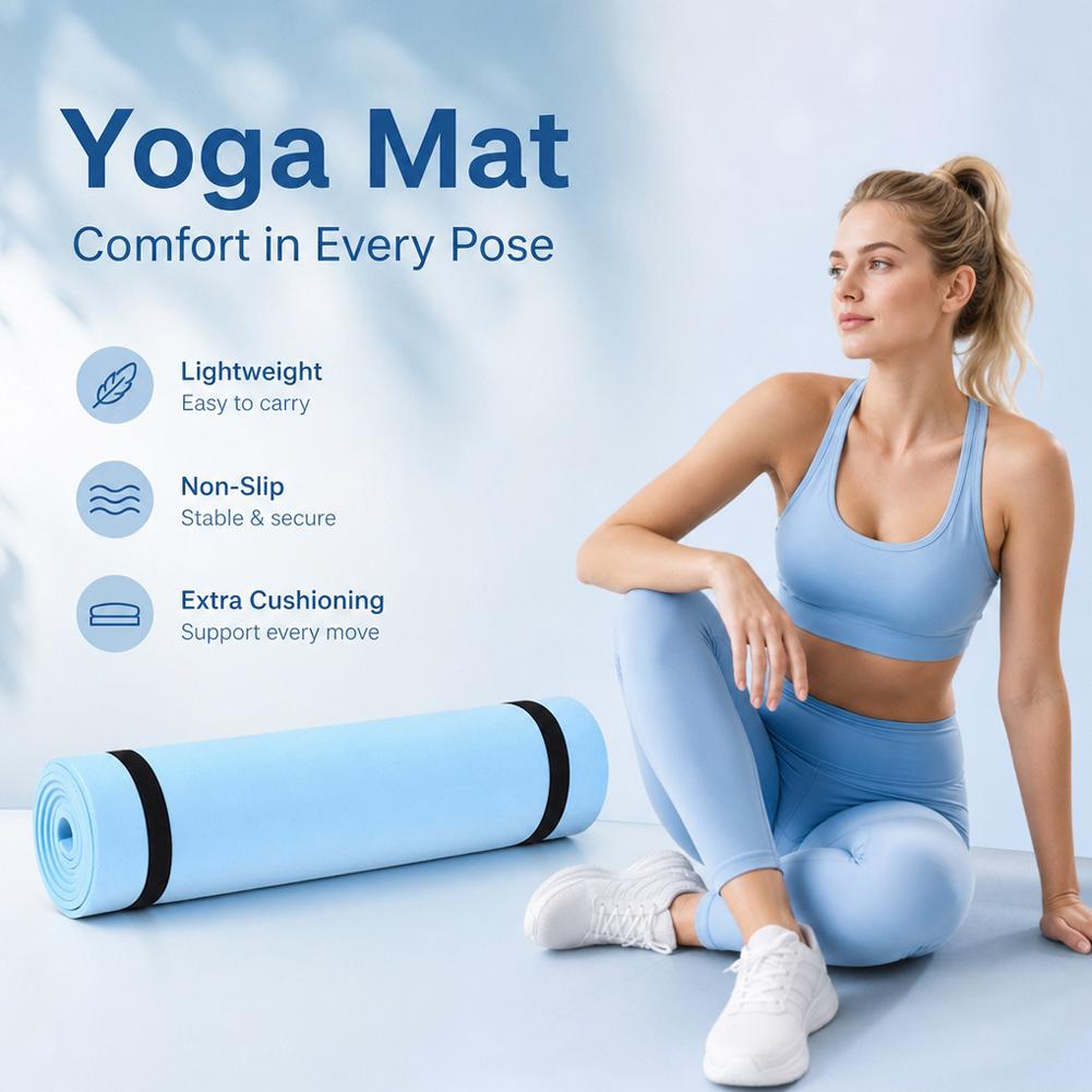 1/2 ชิ้นเสื่อโยคะหนา เสื่อโยคะ - Pilates Yoga Mat Thickness บทวิจารณ์และราคา