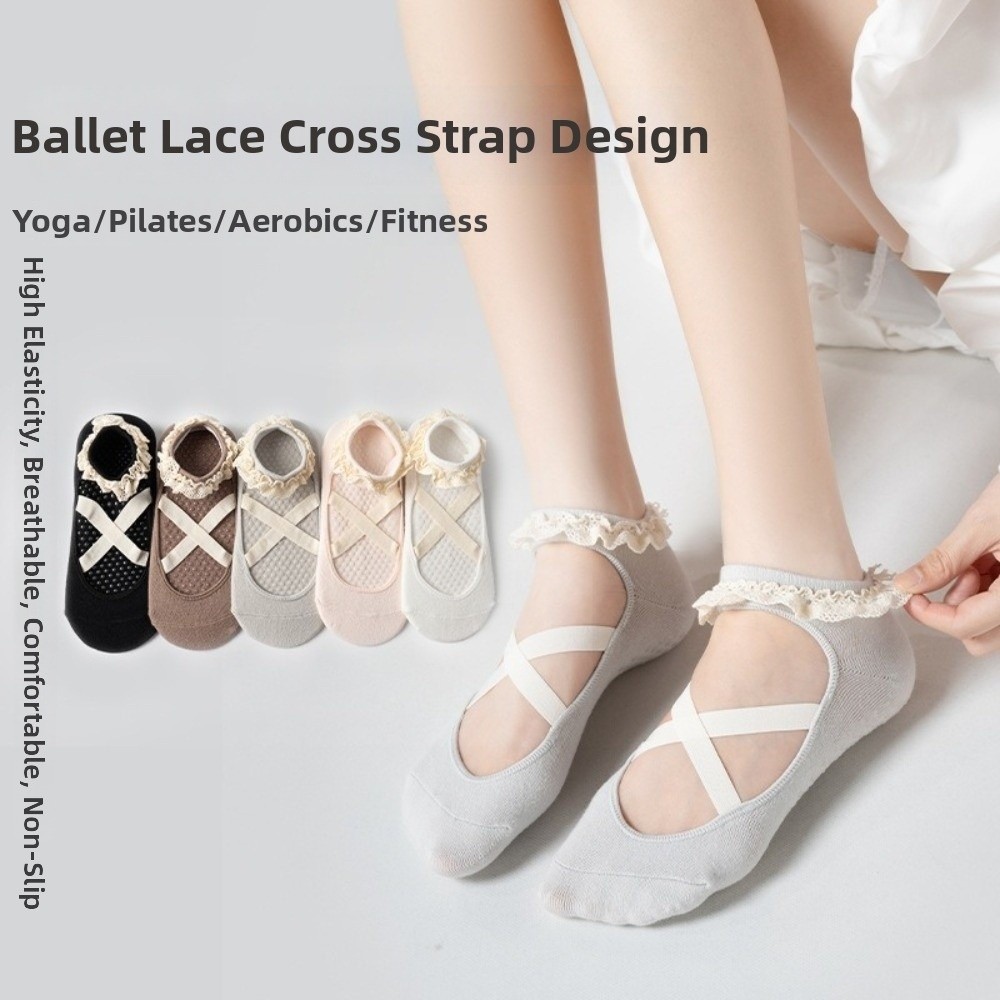 ถุงเท้าโยคะกันลื่นแบบใหม่ แต่ง - Pilates Ankle Strap บทวิจารณ์และราคา